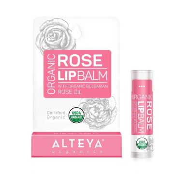 Alteya Organics Балсам за устни с розово масло, Био х4,3 г