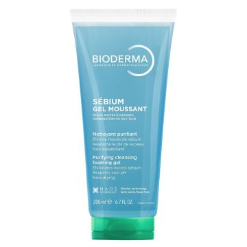 Bioderma Sebium Измиващ гел за лице за мазна кожа х200 мл