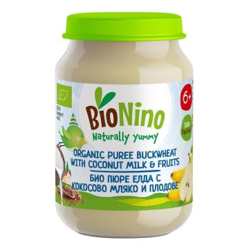 Bionino Био пюре с елда, кокосово мляко и плодове х190 грама