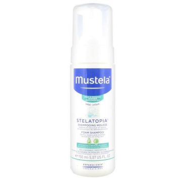 Mustela Stelatopia Шампоан пяна за бебета и деца за атопична кожа x150 мл