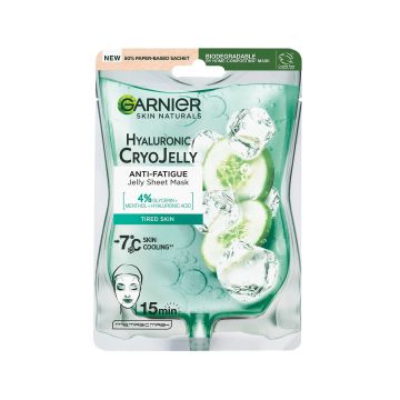 Garnier Skin Naturals гел-маска за лице обогатена с хиалуронова киселина и екстракт от краставица x27 грама