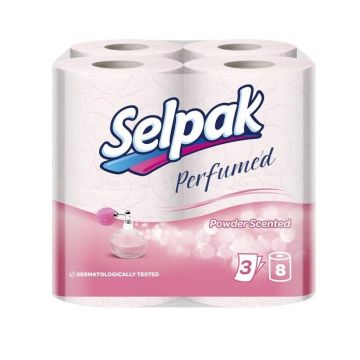 Selpak Powder Scented Тоалетна хартия x8 броя