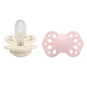BIBS Infinity Залъгалка силикон 6+ месеца x2 броя, Ivory/Blossom
