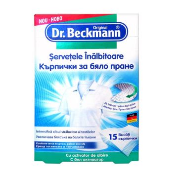 Dr. Beckmann Activator De Albire Кърпички за бяло пране x15 броя