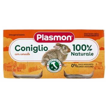 Plasmon Пюре заешко месо за деца над 4 месеца 2х80 грама