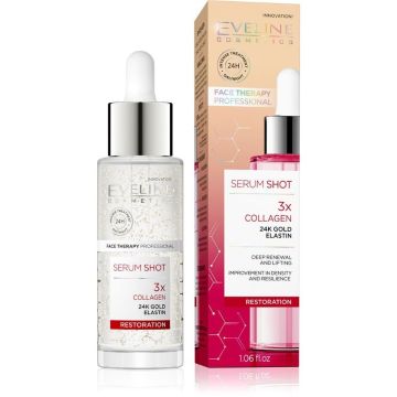Eveline Serum Shot 3xCollagen Серум за лице, шия и деколте x30 мл