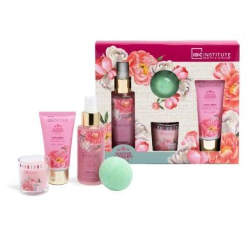 IDC Institute Scented Garden Peony Подаръчен комплект с аромат на божур от 4 части, 42242