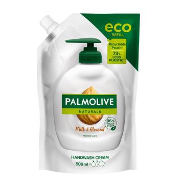 Palmolive Течен сапун за ръце с бадемово мляко x500 мл, пълнител