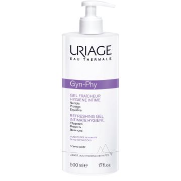 Uriage Gyn-Phy Защитаващ освежаващ почистващ интимен гел за чувствителна кожа x500 мл
