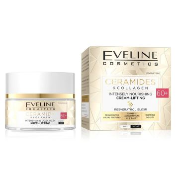Eveline Ceramides & Collagen 60+ Интензивно подхранващ дневен и нощен крем-лифтинг за лице x50 мл