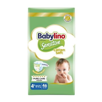 Babylino Sensitive 4+ Maxi Plus Пелени за бебета от 10 до 15 кг x46 броя