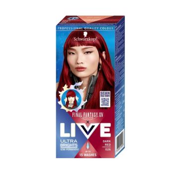 Schwarzkopf Live Ultra Brights Полу-перманента боя за коса, цвят 026 Dark Red