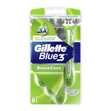 Gillette Blue 3 Sense Care Самобръсначка за мъже х6 броя