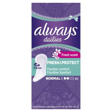Always Dailies Fresh & Protect Ежедневни дамски превръзки x30 броя