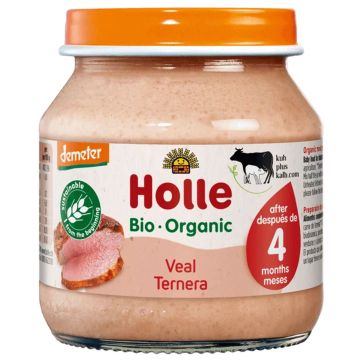 Holle Bio Деметер Пюре телешко месо за деца след 4-ия месец x125 грама