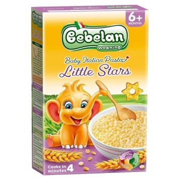 Bebelan Паста Baby Italian Pasta Little Stars за деца над 6 месеца х350 грама - 0284