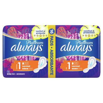 Always Platinum Duo Ultra Normal Plus Дамски превръзки х2*8 броя