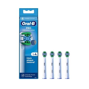 Oral-B Precision Clean Накрайник за електрическа четка за зъби x4 броя, White