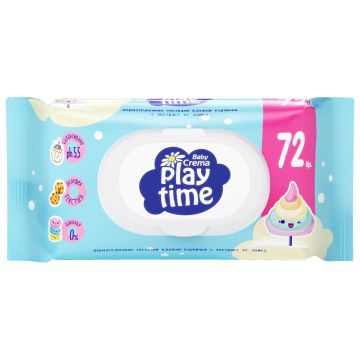 Baby Crema Бебешки мокри кърпи с лайка х72 броя