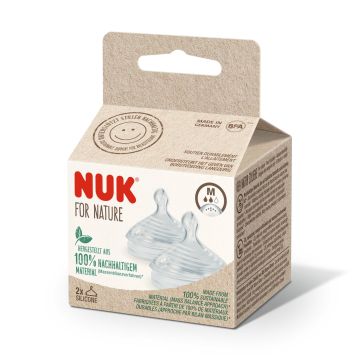 Nuk For Nature Силиконов биберон за храна 0+x2 броя - размер M, 24026