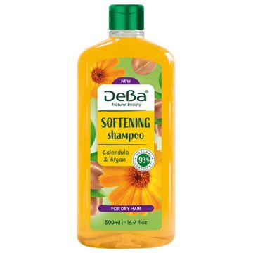 DeBa Natural Beauty Омекотяващ шампоан с невен и арганово масло за суха коса x500 мл