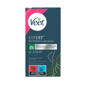 Veet Епилиращи ленти за тяло и крака за нормална и суха кожа х12 броя