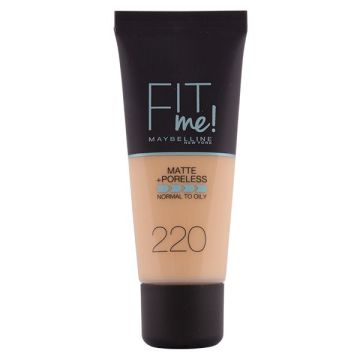 Maybelline Fit Me Матиращ фон дьо тен за нормална до мазна кожа, 220 Natural Beige