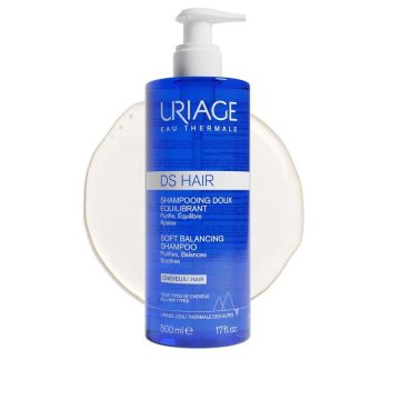 Uriage DS Hair Soft Balancing Нежен балансиращ шампоан за всеки тип коса x500 мл