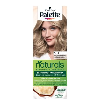 Palette Naturals Безамонячна боя за коса, 9-1 Хладно бежово рус