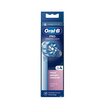 Oral-B Sensitive Clean Накрайник за електрическа четка за зъби x4 броя, White