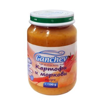 Ganchev Пюре картофи и моркови за бебета и деца над 4 месечна възраст х190 грама