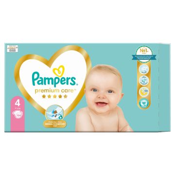 Pampers Premium Care 4 Maxi Пелени за бебета и деца 9-14 кг х104 броя