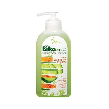 Bilka Aqua Natura Хидратиращ почистващ гел за лице с натурална вода от краставица х200 мл