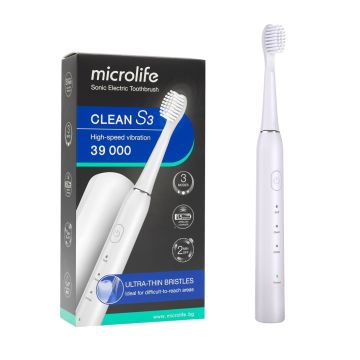 Microlife Clean S3 Звукова електрическа четка за зъби х1 брой, White