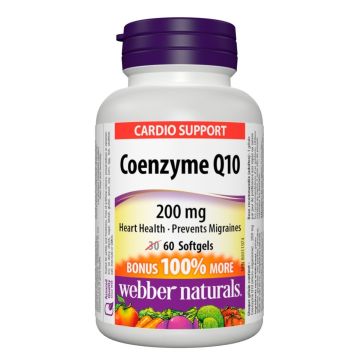 Коензим Q10 200 mg х60 софтгел капсули Webber Naturals
