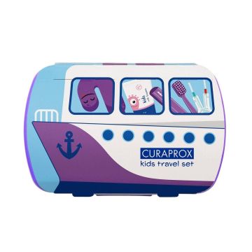 Curaprox Kids Комплект за пътуване за деца, цвят лилав