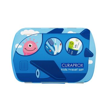 Curaprox Kids Комплект за пътуване за деца, цвят син