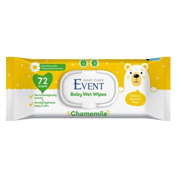 Event Baby Care Влажни кърпи с екстракт от лайка x72 броя