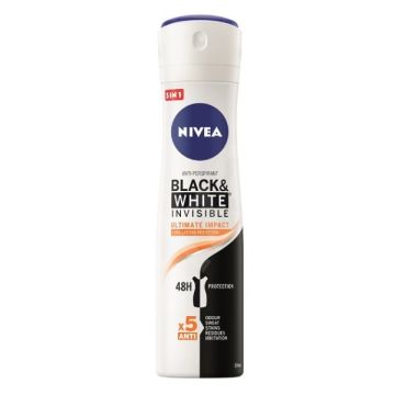 Nivea Black&White Invisible Ultimate Impact Дезодорант против изпотяване за жени 5 в 1 х150 мл