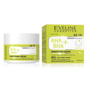 Eveline Korean Rituals AHA/BHA+ Изглаждащ дневен и нощен крем за лице х50 мл