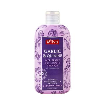 Milva Garlic & Quinine Шампоан за ускорен растеж на косата с чесън и хинин x200 мл