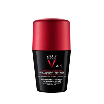 Vichy Homme Clinical Control Рол-он дезодорант против неприятна миризма до 96 часа x50 мл