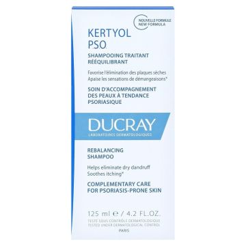 Ducray Kertyol P.S.O Третиращ ребалансиращ шампоан за коса против сърбеж х125 мл