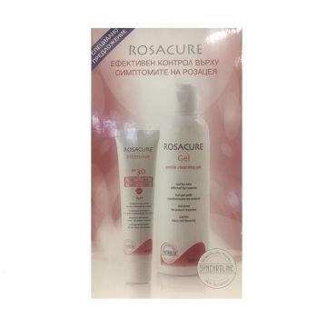 Synchroline Rosacure Промо комплект Интензивен крем SPF30 и Почистващ гел за лице за кожа с розацея