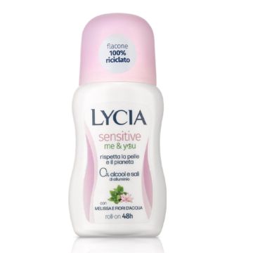 Lycia Sensitive Me & You Део рол-он против неприятна миризма с аромат на маточина и водни цветя x50 мл