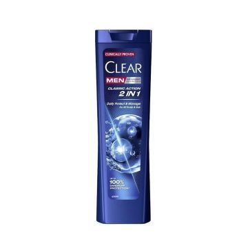 Clear Men Classic Action 2in1 Шампоан за коса против пърхот х360 мл