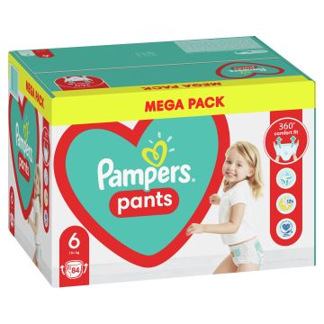 Pampers Pants 6 XL Пелени-гащи за бебета и деца над 15 килограма x84 броя