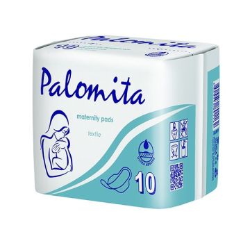 Palomita Дамски превръзки с крила за родилки с текстилно покритие x10 броя