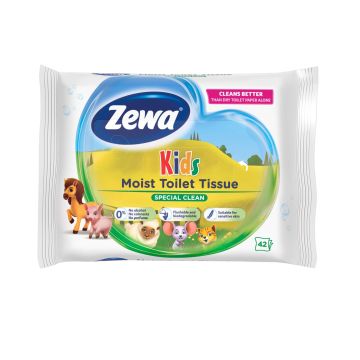 Zewa Kids Мокри кърпички x42 броя