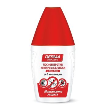 Derma Intensive+ Лосион против комари и кърлежи с алое вера за максимална защита x50 мл